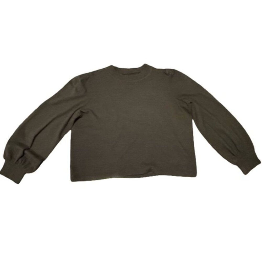 Madewell Crewneck Knit Sweater – Olive Brown Minimalist, XL